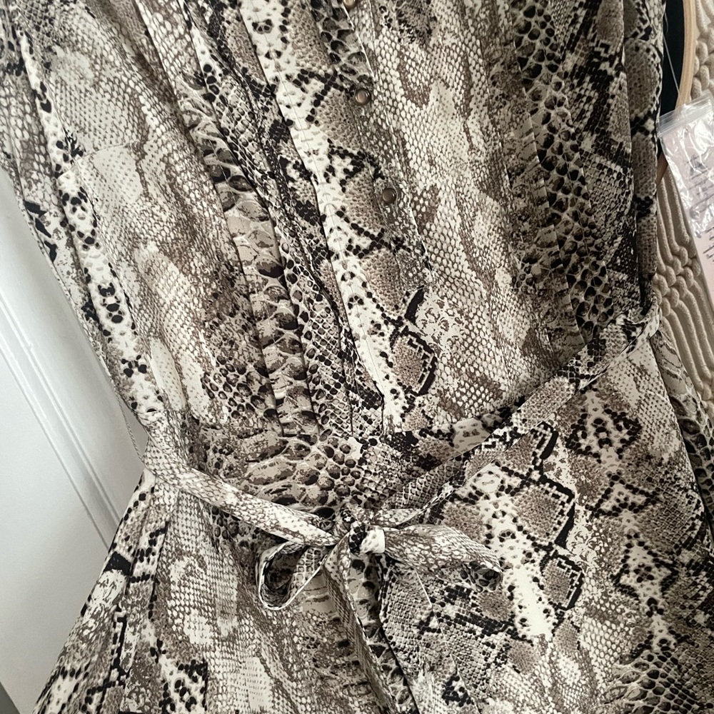 Nanette Laporte snake print a line dress
